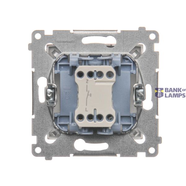 IP44 single socket outlet with shutters - without frame seal - same color flap&frame, 16A, white image 1