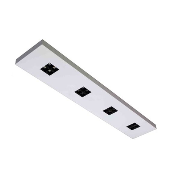 MODUS EPS3000, white rectangle 1230x225mm, 4x4 black optics, lenses 50°, LED 840, China free image 1
