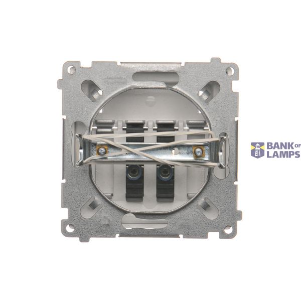 IP54 single socket outlet with earthing and shutters - white flap, white, 16A image 1
