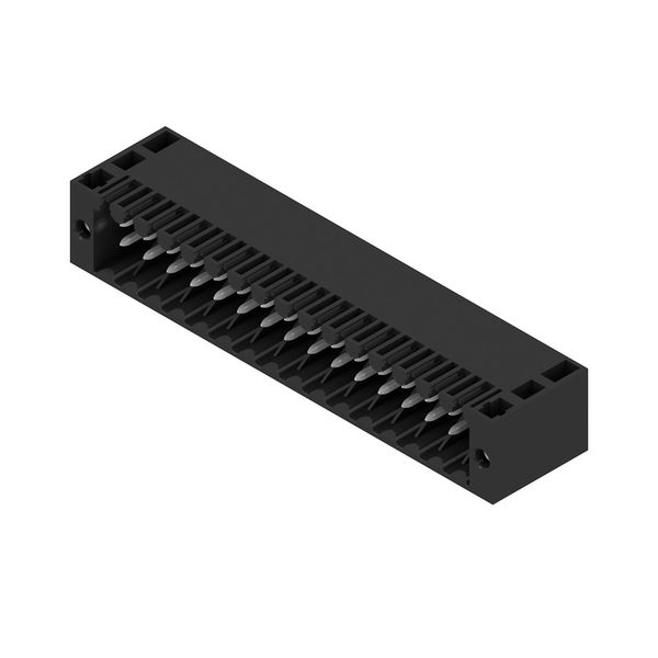 PCB plug-in connector, male header, Flange, THT solder connection, 3.50 mm, Number of poles: 32, 90°, Solder pin length (l): 3.5 mm, tinned, black, Box image 2