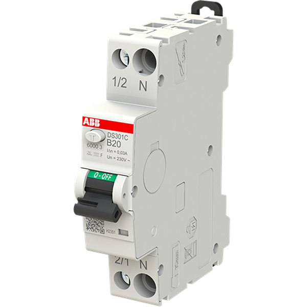 Residual current circuit breaker 1P+N, B Char. 20 A, 30ma, 6ka, Type F image 1