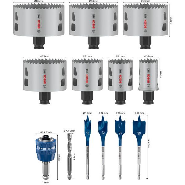 PRO Multi Material Power Change Plus Hole Saw Set - L-Boxx image 2
