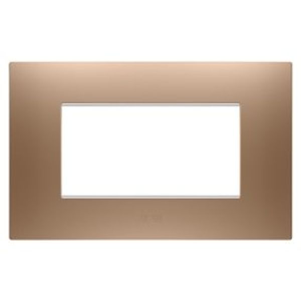 EGO PLATE - IN PAINTED TECHNOPOLYMER - 4 MODULES - SOFT COPPER - CHORUSMART image 1