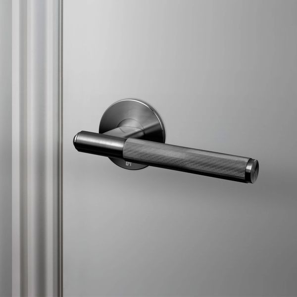 DOOR HANDLE / FIXED / SINGLE-SIDED / LINEAR / GUN METAL image 1