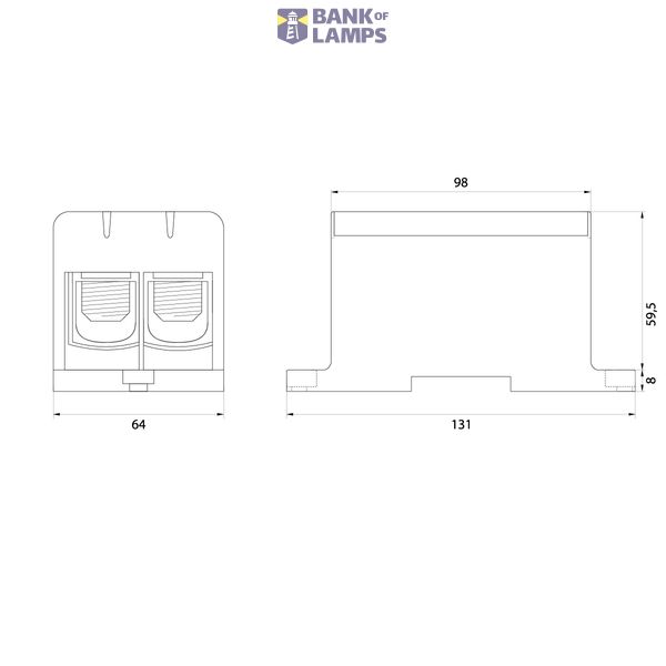 Pass-through/double-track connector WLZ35/2x240/s image 2