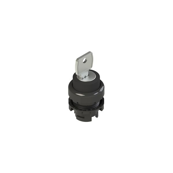 Key selector, 2 positions black without marking image 1