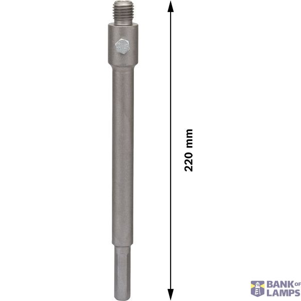 Hex shank for core cutters with M16 11 mm, 220 mm image 1