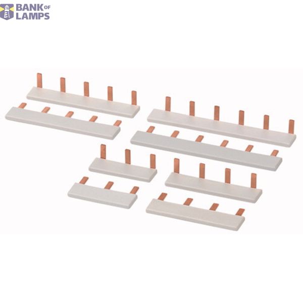 Phase busbar with 4x pins, 1-phase, insulated, angled image 1