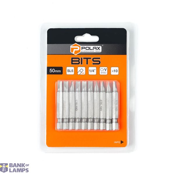 Bits，50mm，SL5 1/4" ，6150CRV (10 pcs) image 1
