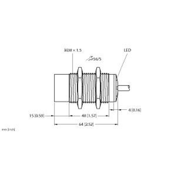 Inductive Sensor With Increased Switching Distance   NI20-M30-VN6X 7M image 1