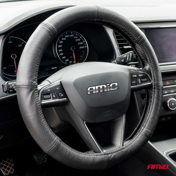 Steering wheel cover Natural Leather M 37-39 cm image 1