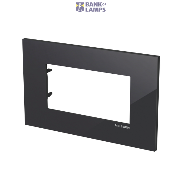 Frame - 1-gang / 4-modules - Niessen logo - Tacteo Black image 2