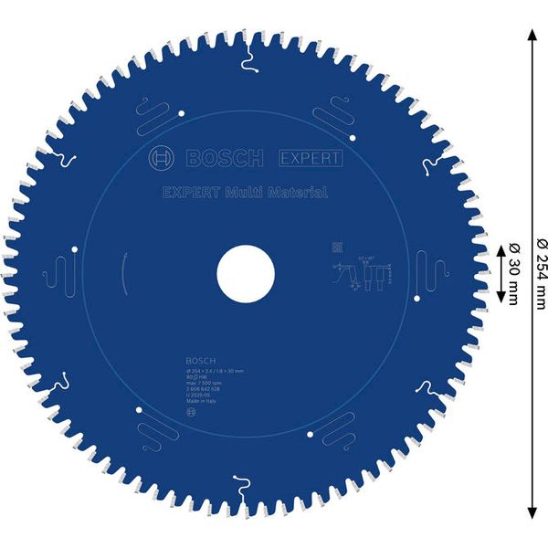 Expert for Multi Material circular saw blade 254 x 30 x 2,4 mm, 80 image 2