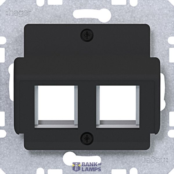 Central plate 2-way, AMP connectors, A.x/C.x/S.x/B.x/Q.x/K.x matte black image 1