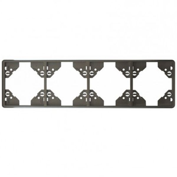 FOUR-GANG HORIZONTAL FRAME GRAPHITE image 1