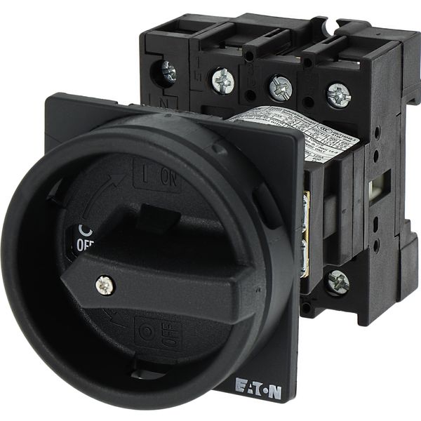 P1-25/V/SVB-SW/N Main switch, P1, 25 A, rear mounting, 3 pole + N, STOP function, With black rotary handle and locking ring, Lockable in the 0 (Off) position image 9