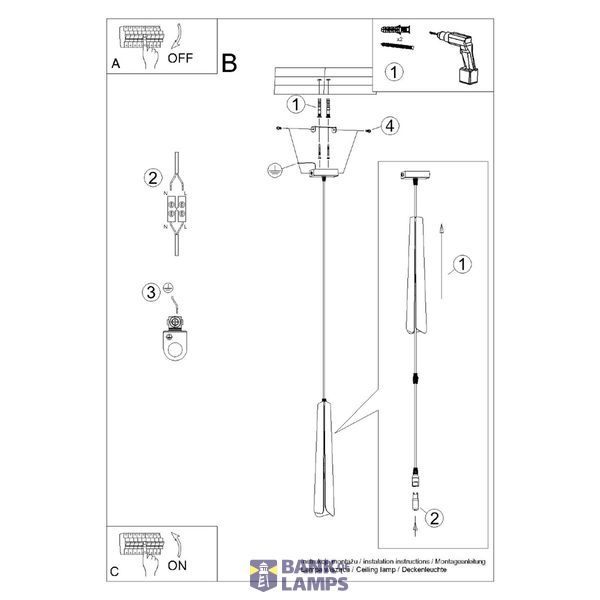Pendant lamp PRYSM 1 white image 8
