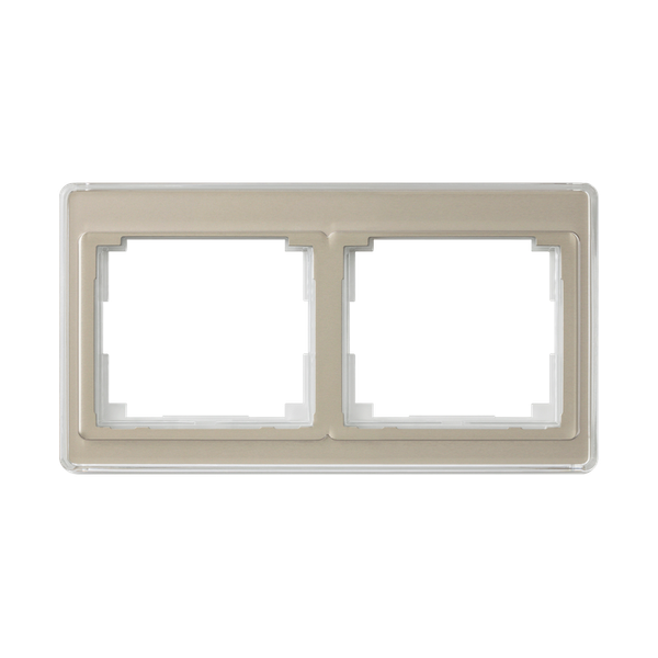 cover frame SL500 gold bronze 2-fold hor. image 1