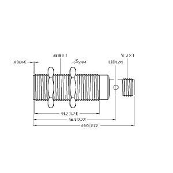 Inductive Safety Sensor   BI8-M18-2APS8X2-H1141 image 2