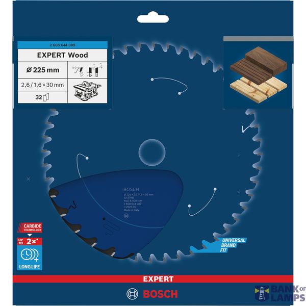 Circular saw blade Expert for Wood 225 x 30 x 2,6 mm, 32 image 2