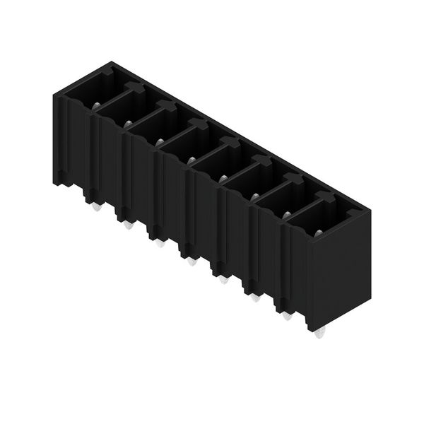 PCB plug-in connector, male header, closed side, THT/THR solder connection, 3.81 mm, Number of poles: 8, 180°, Solder pin length (l): 3.2 mm, tinned, black, Box image 5