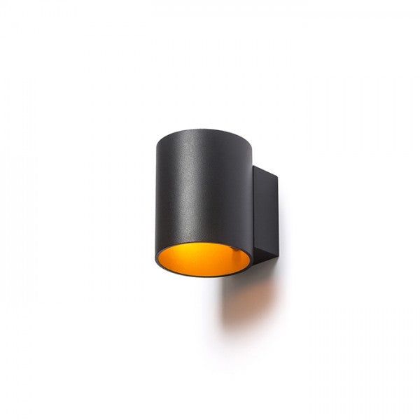 TUBA W wall matte black/gold 230V LED G9 5W image 1