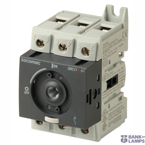 Modular load break switch body toggle operation 3P, 100A SIRCO M2 CD image 1