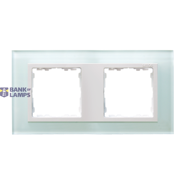 Double frame, glass, Plain / White image 1