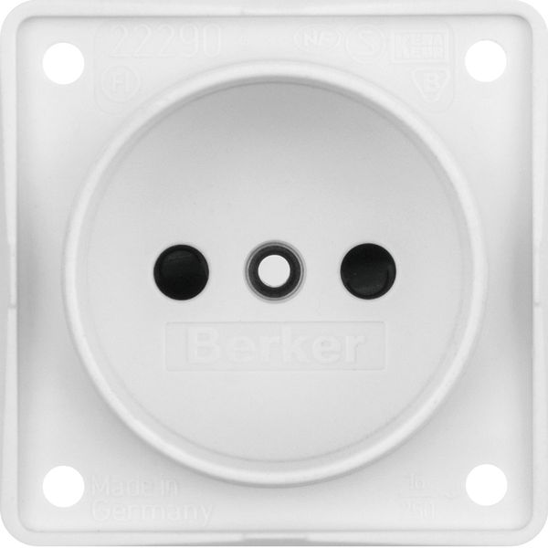 Integro - 2P obtur socket, matt white image 1