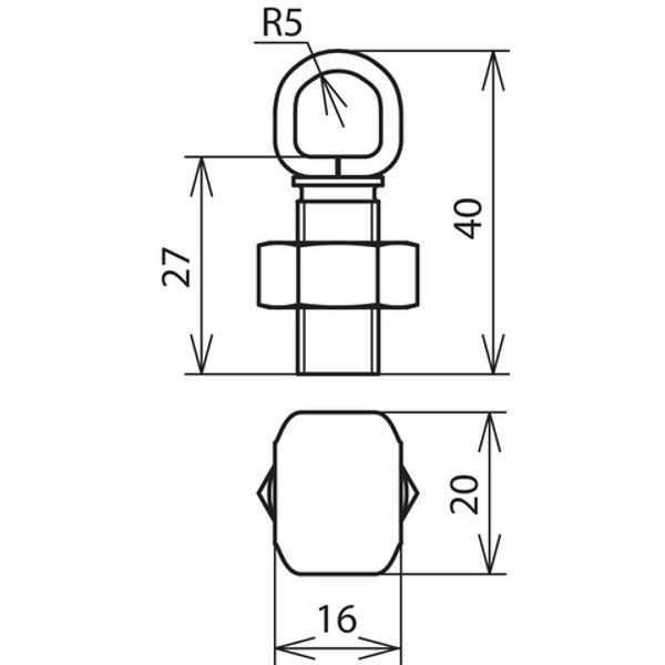 KS connector M12 Cu-RCB f. Rd 8-12.5mm one-piece image 2