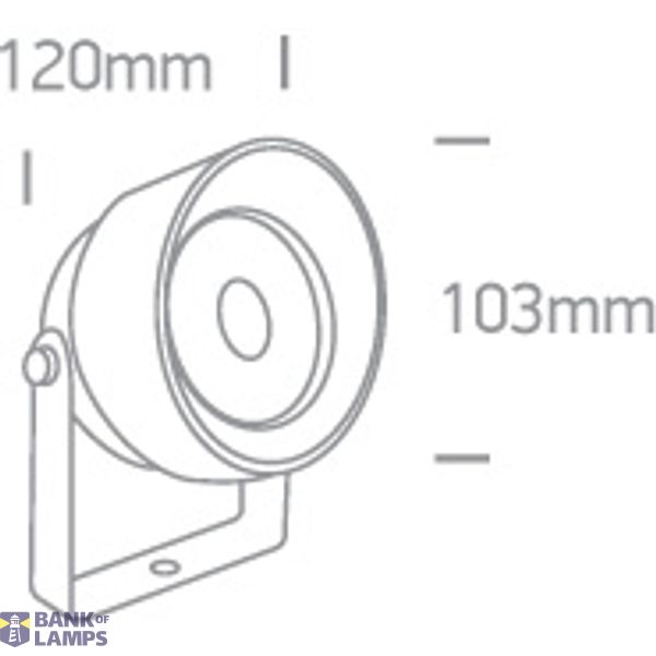 ANTHRACITE COB 11W WW IP65 WITH SPIKE 230V image 2