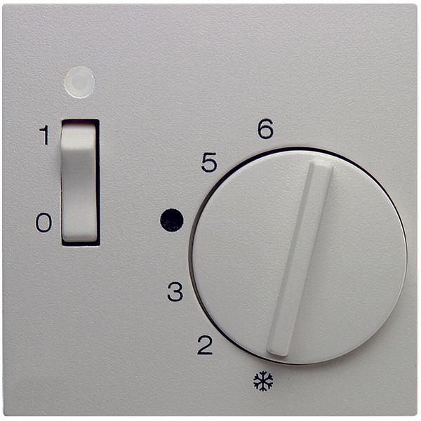 Centre plate f.thermostat, pivoted,setting knob,S.1/B.3/B.7,p.white ma image 1
