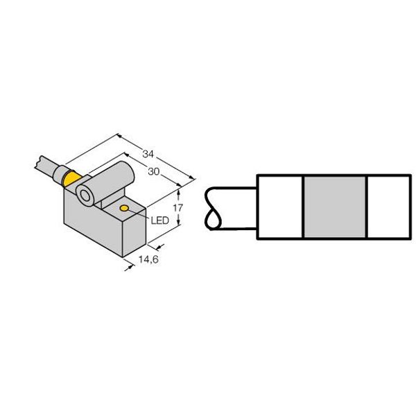 Magnetic Field Sensor For Pneumatic Cylinders   BIM-IKT-Y1X image 1