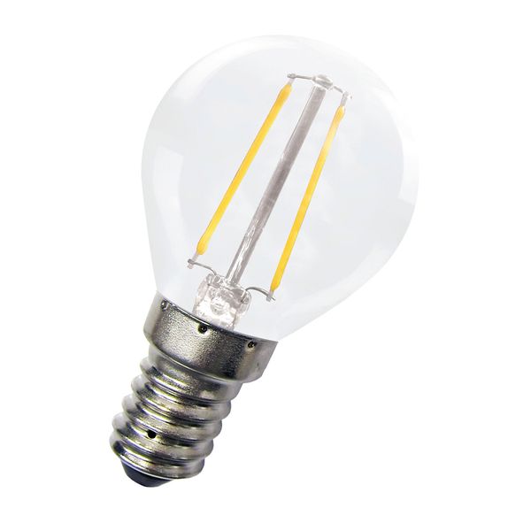 LED Filament G45 E14 240V 1.8W 2700K Clear image 1