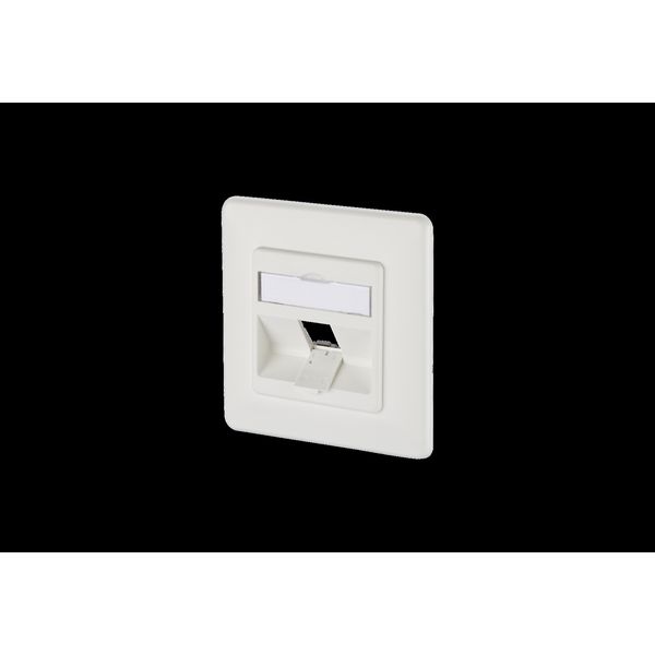 Modul wall outlet flush mounted 1 port unequipped pure white image 1
