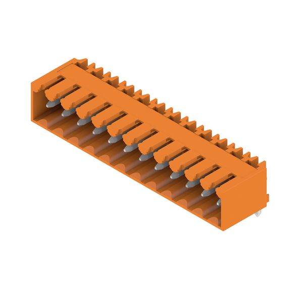 PCB plug-in connector, male header, closed side, THT solder connection, 3.50 mm, Number of poles: 12, 90°, Solder pin length (l): 3.2 mm, tinned, orange, Box image 4