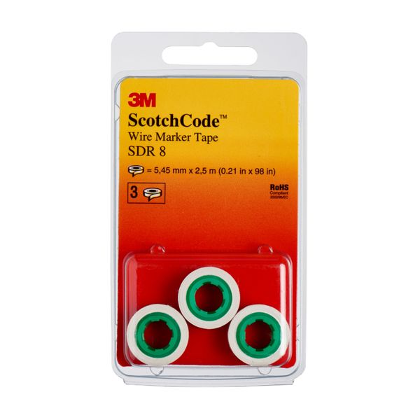 3M™ ScotchCode™ Wire Marker Tape Refill Roll, SDR-8, Pack of 3 rolls image 3