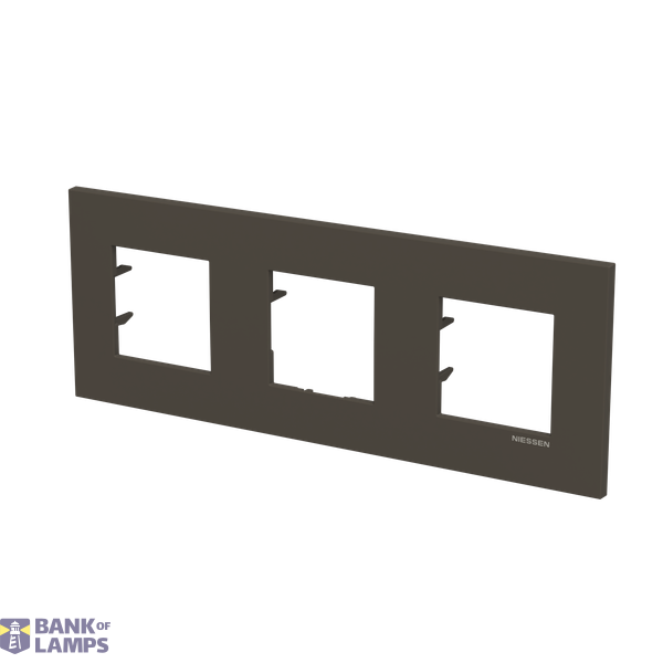 Frame 3-gang - Niessen logo - Anthracite image 2