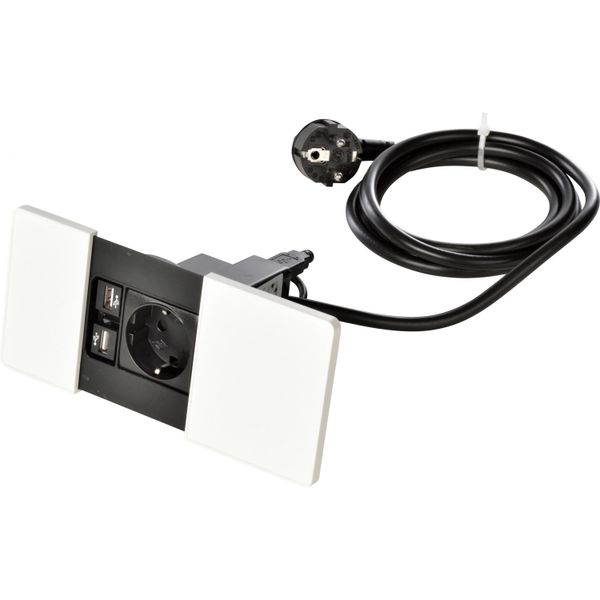 VersaPAD 1socket+2USB, white image 1