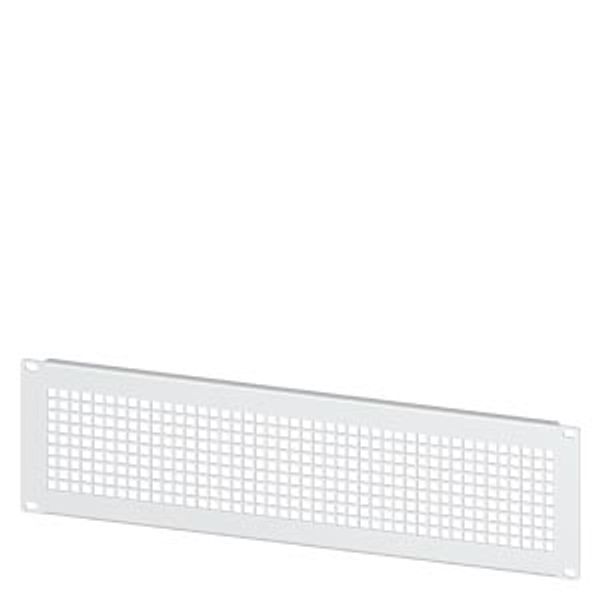 SIVACON, cover for 19 frame, ventilated, 3HU, RAL 7035 image 1