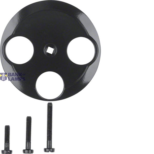 Antenna contact cover 2(3) cutouts, Series 1930/Glass, black image 1