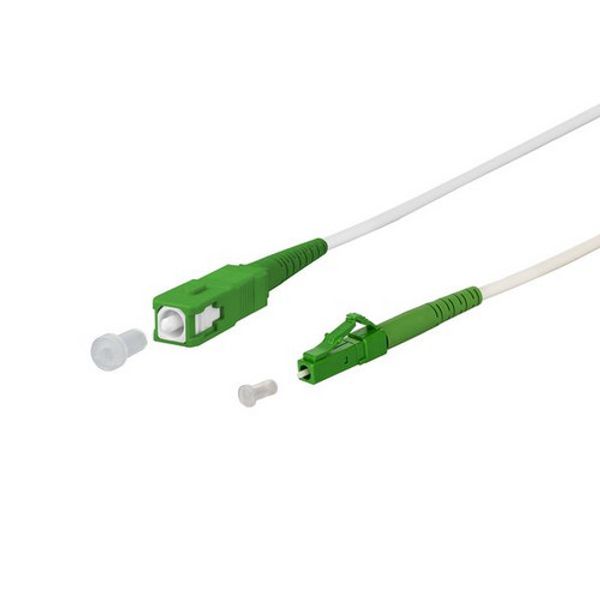 OpDAT patch cord SC-S APC/LC-S APC OS2, white 15.0 m image 3