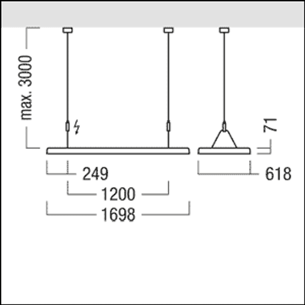 TRAMAO D/I 6500-940 LDE OP AZF - Pendant luminaire image 2