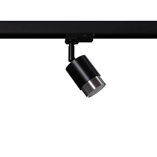 TRACK SPOTLIGHT 3 PHASE MOVABLE NERO BLACK/CHROME GU10 image 1