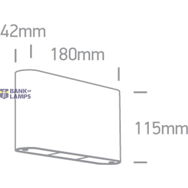 WHITE WALL LED 2x6W WW IP54 230V image 3