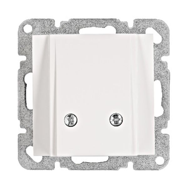 Cable outlet socket with cover, white image 1