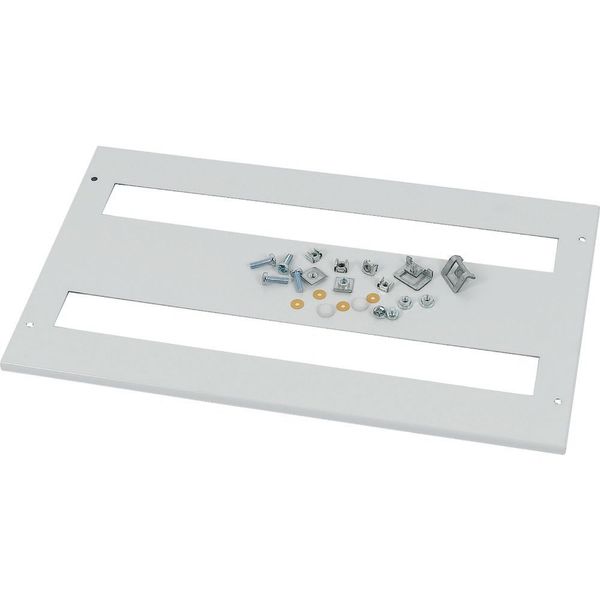 XMMC0806C Front cover, +mounting kit, for FAZ, vertical, HxW=200x600mm, grey image 6
