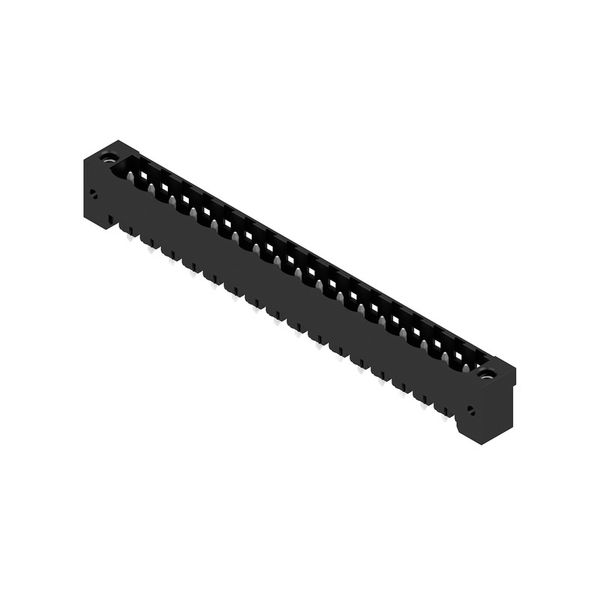 PCB plug-in connector, male header, Flange, THT solder connection, 5.08 mm, Number of poles: 17, 180°, Solder pin length (l): 3.2 mm, tinned, black, Box image 2