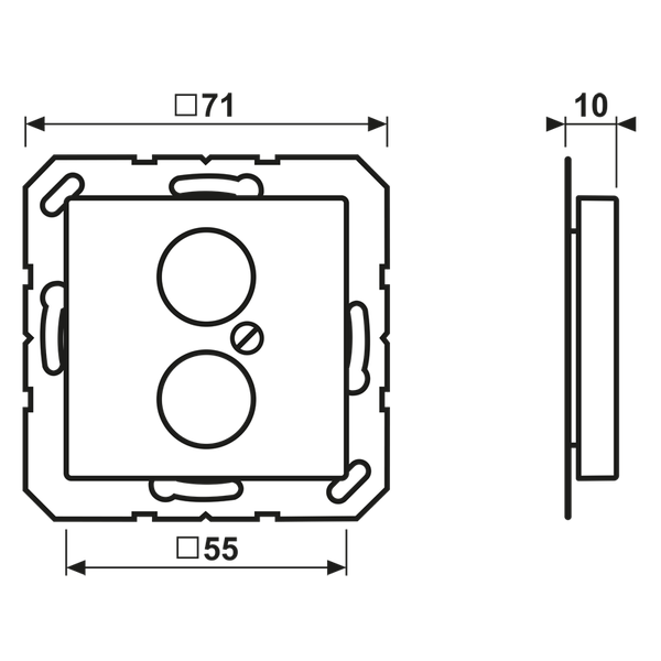 Centre plate f.Hifi socket A562 image 4