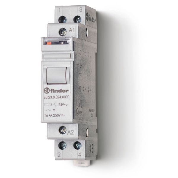 Mod.step Rel. 17,4mm.1NO+1NC 16A/24VAC/AgSnO2 (20.23.8.024.4000) image 3